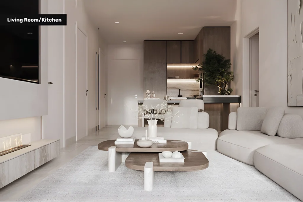 Aveline residence at JVC palm jumeriah window view