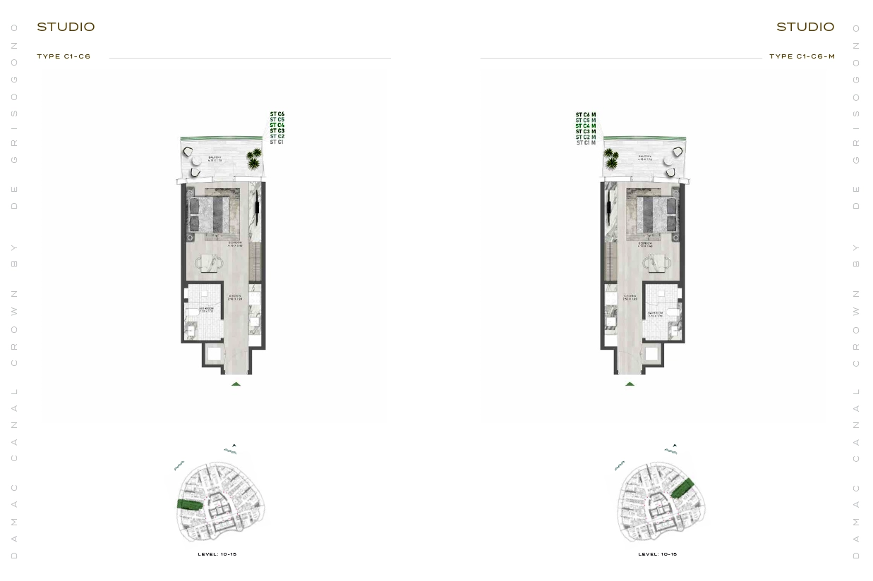 Canal Crown by damac Floor Plan 3