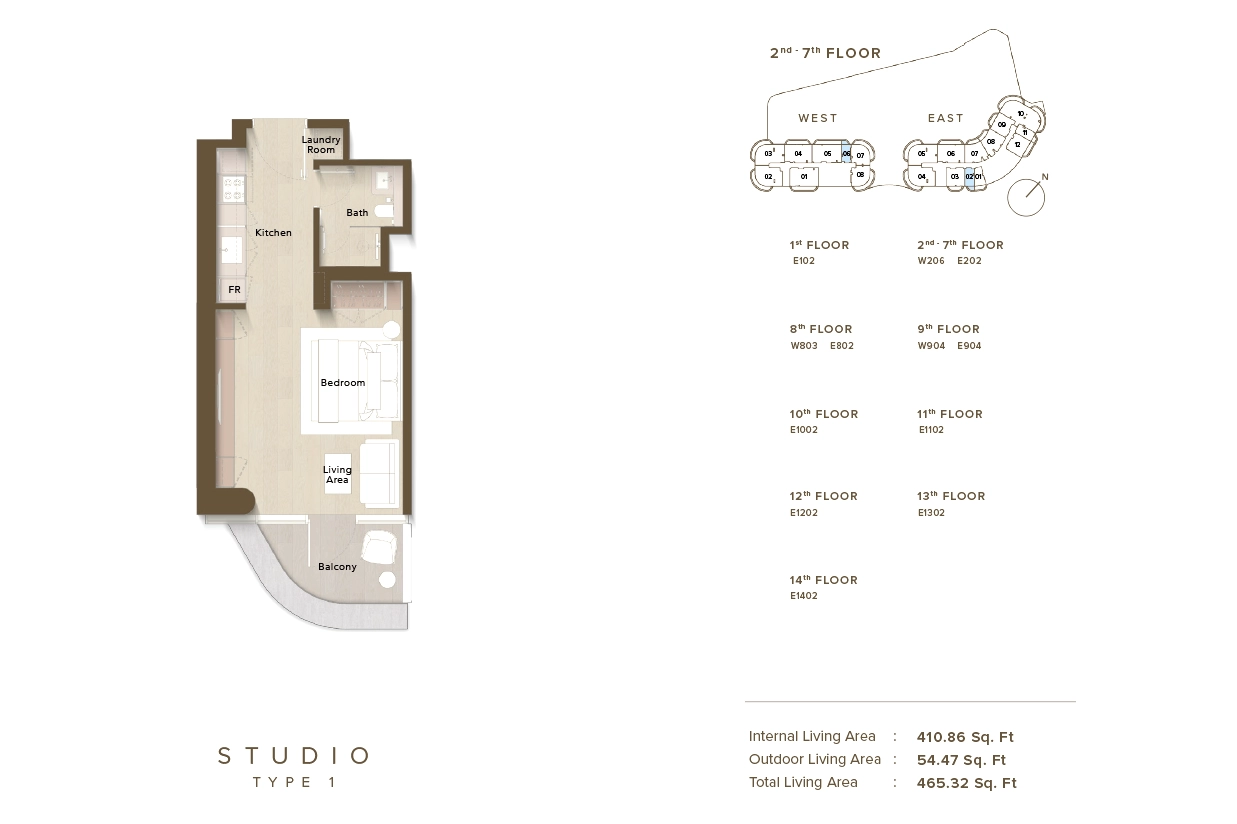 Ellington Views 2 Dubai Floor Plan 1