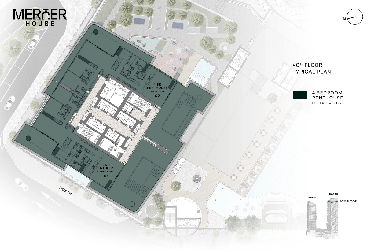 Mercer House Tower Floor Plan 3