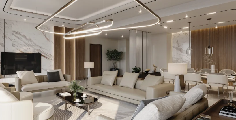 Living room at business bay residences