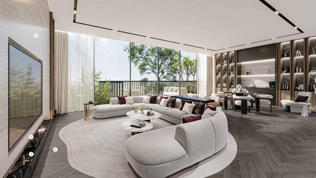 utopia villas at damac hills- living room 3