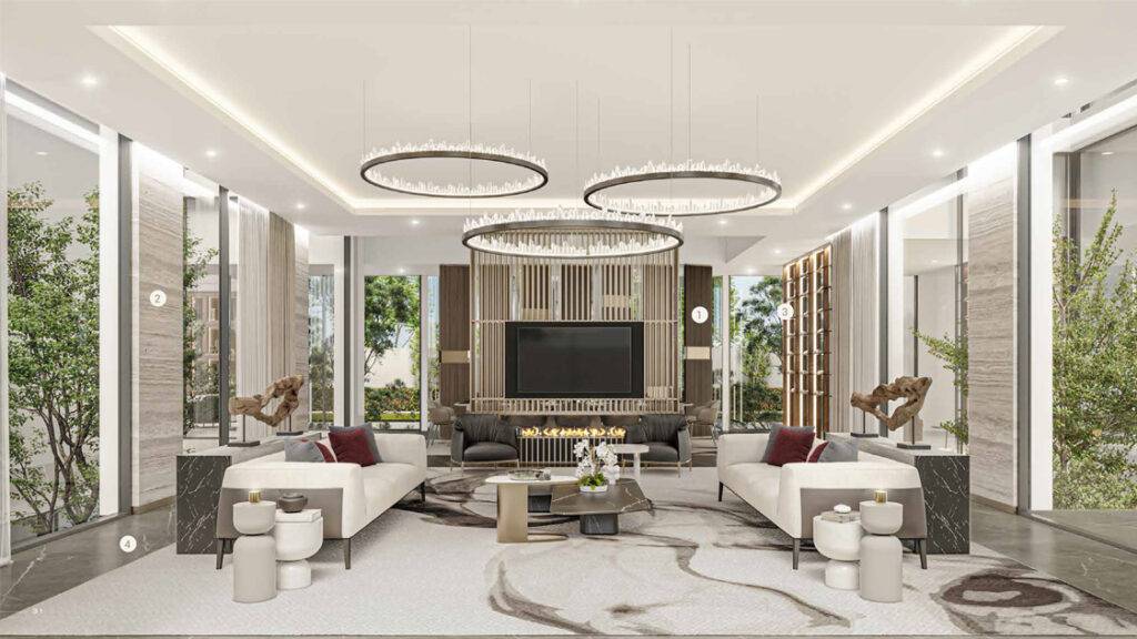 utopia villas at damac hills- living room 4