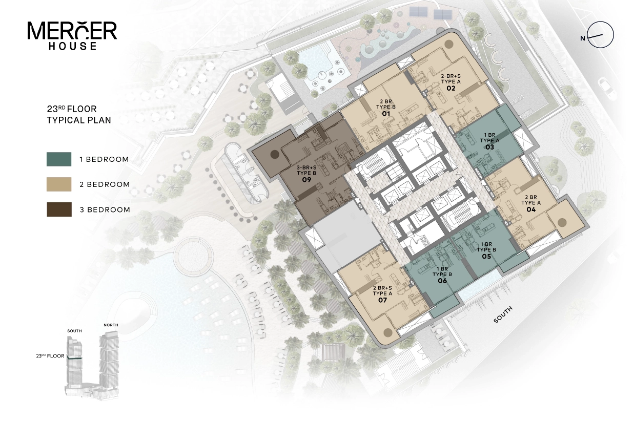 Mercer House South Tower Floor Plan 2