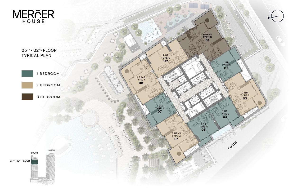 Mercer House South Tower Floor Plan 4