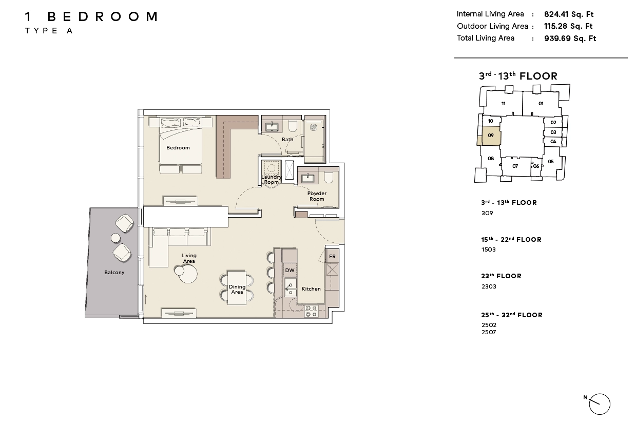 Mercer House South Tower Floor Plan 5