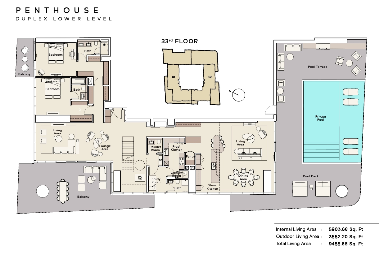 Mercer House South Tower Floor Plan 9