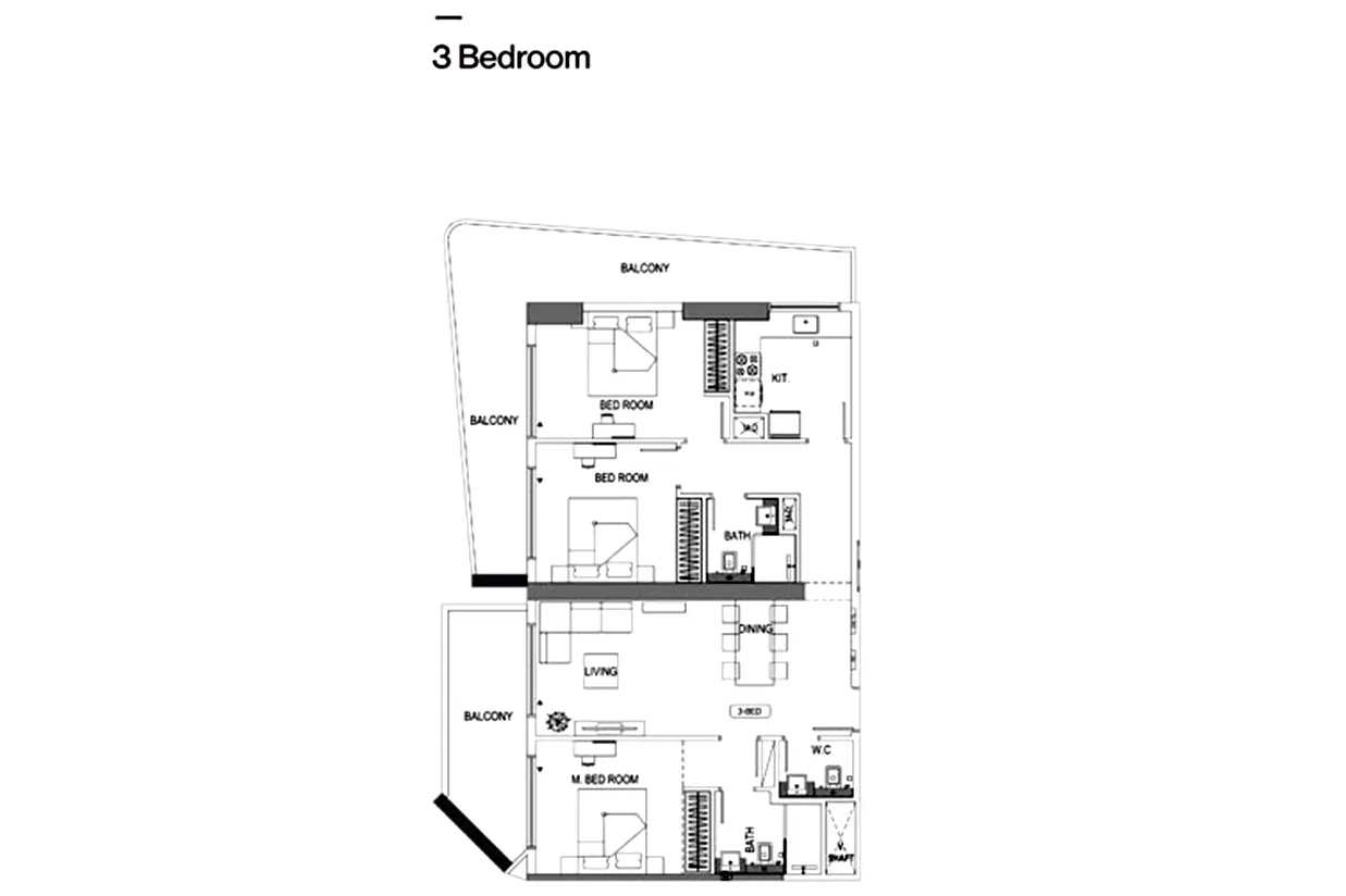 Binghatti Luna Floor Plan 3
