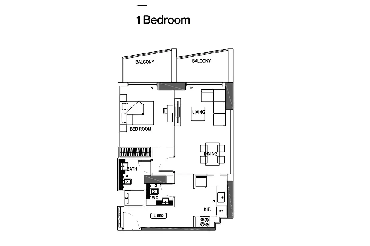 Binghatti Crest Floor Plan 1